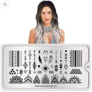 MoYou London nail art stamping plate Henna 07 NWOT